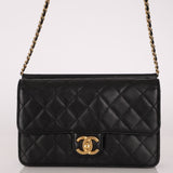 Chanel 2014 Quilted Lambskin Medium Turnlock Flap