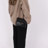 Chanel 1989 Lambskin Turnlock Small Square Flap