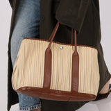 Hermès 2008 Ribbed Canvas Negonda Garden Party GM