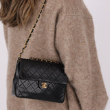 Chanel 1989 Lambskin Turnlock Small Square Flap