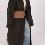 Fendi Suede Zipper Flap Bag