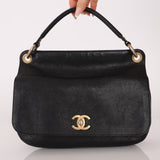 Chanel 2017 Grained Calfskin Top Handle Flap Bag