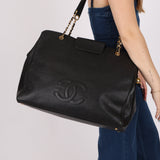 Rare Vintage Chanel Caviar Double-Sided Supermodel Tote