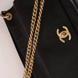 Chanel 2017 Grained Calfskin Top Handle Flap Bag