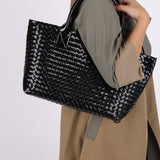 Limited Edition Bottega Veneta Patent Small Cabat Tote w/ Pouch