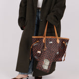 Limited Edition Louis Vuitton x Grace Coddington Catogram Neverfull MM with Pouch