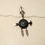 Prada Saffiano Robot USB Charger Key Chain