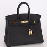 Hermès 2016 Birkin 25 Noir Togo GHW