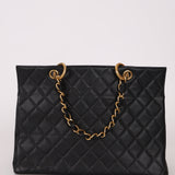 Chanel 1996 Vintage Caviar Grand Shopping Tote 24K GP