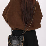 Chanel Mini 22 Bag Black Shiny Calfskin 2023 AGHW