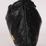 Chanel Mini 22 Bag Black Shiny Calfskin AGHW