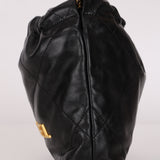 Chanel Mini 22 Bag Black Shiny Calfskin AGHW