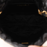 Chanel Mini 22 Bag Black Shiny Calfskin AGHW