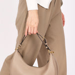 Fendi Small Fendigraphy Hobo Grey Calfskin