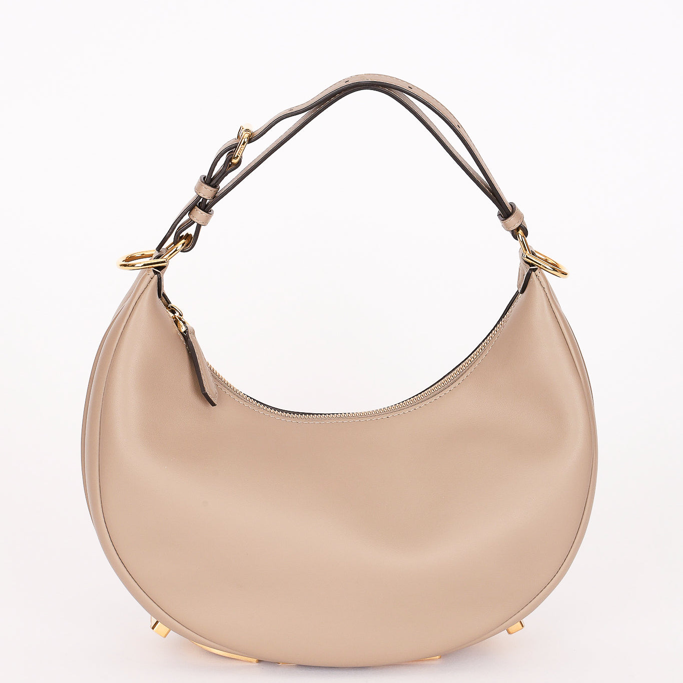 Fendi Small Fendigraphy Hobo Grey Calfskin