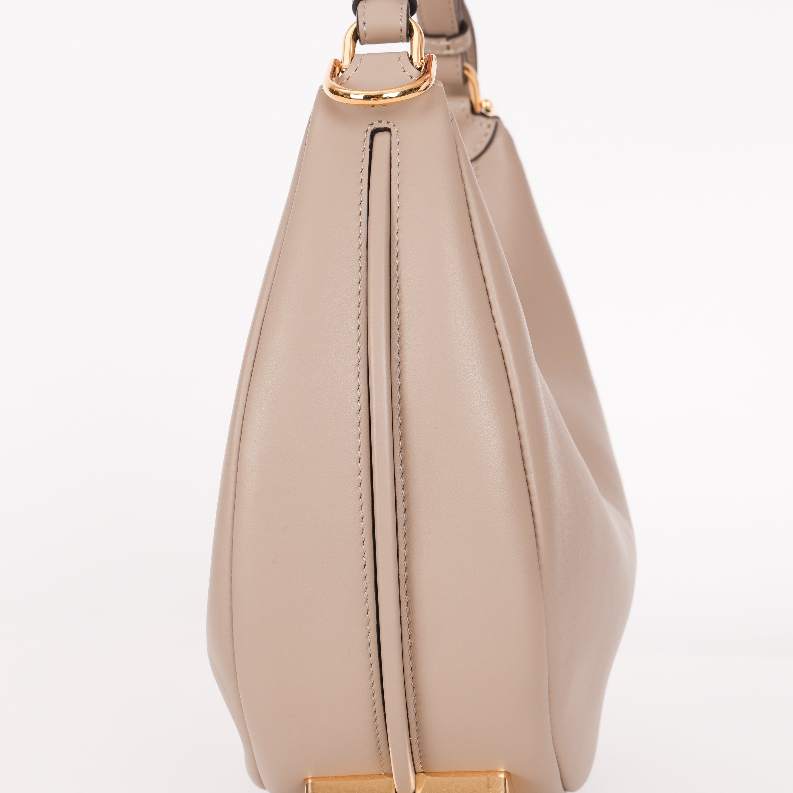 Fendi Small Fendigraphy Hobo Grey Calfskin