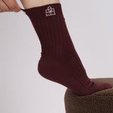 Limited Edition FashioNica Dark Cherry Crew Socks