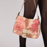 Fendi Pink Tie Dye Zucchino Mama Baguette Bag GHW