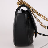 Chanel Half Moon Top Handle Flap Black Calfskin 2018 AGHW