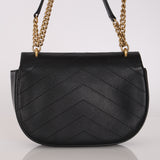 Chanel Half Moon Top Handle Flap Black Calfskin 2018 AGHW