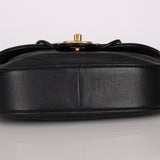 Chanel Half Moon Top Handle Flap Black Calfskin 2018 AGHW