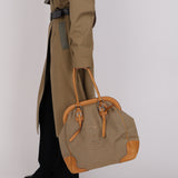 Prada Corda Logo Jacquard Large Frame Tote