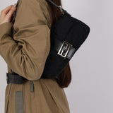 Fendi Canvas Black Baguette Bag SHW