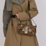 Fendi Zucchino Coated Canvas Baguette Bag