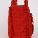 Chanel Medium Giant Logo Shopping Tote Red Tweed 2019 GHW