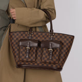 Louis Vuitton Damier Ebene Manosque Bag and Louis Vuitton Mini Bag