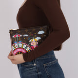 Limited Edition 2021 Louis Vuitton Monogram Vivienne Double Zip Pochette