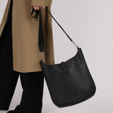 Hermès 2005 Noir Epsom Evelyne GM PHW