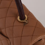 Limited Edition Chanel 2018 Medium Caviar Lizard Coco Handle Bag