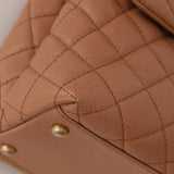 Limited Edition Chanel 2018 Medium Caviar Lizard Coco Handle Bag