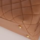 Limited Edition Chanel 2018 Medium Caviar Lizard Coco Handle Bag