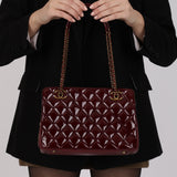 Chanel 2015 Burgundy Patent Paris-Salzburg CC Eyelet Tote