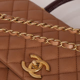 Limited Edition Chanel 2018 Medium Caviar Lizard Coco Handle Bag