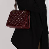 Chanel 2015 Burgundy Patent Paris-Salzburg CC Eyelet Tote