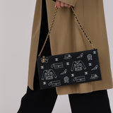 Chanel 2002 Canvas Icon Chain Pochette