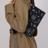Chanel 2002 Canvas Icon Chain Pochette