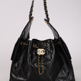 Chanel 2025 Shiny Crumpled Calfskin Small 25 Mixed Hardware