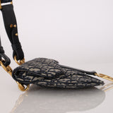 Dior Navy Oblique Saddle Belt Bag with Guitar Strap 2019
