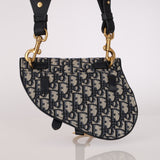 Dior Navy Oblique Saddle Belt Bag with Guitar Strap 2019