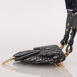 Dior Navy Oblique Saddle Belt Bag with Guitar Strap 2019