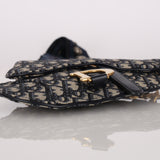 Dior Navy Oblique Saddle Belt Bag with Guitar Strap 2019