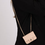 Chanel 2020 Nude Caviar Flap Belt Bag GHW