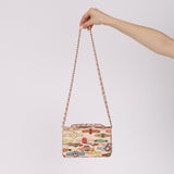 Chanel 2017 Satin Pink Paris Cuba Cigare Mini Square Flap Bag