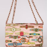 Chanel 2017 Satin Pink Paris Cuba Cigare Mini Square Flap Bag