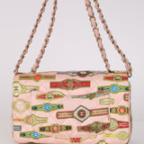 Chanel 2017 Satin Pink Paris Cuba Cigare Mini Square Flap Bag