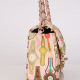 Chanel 2017 Satin Pink Paris Cuba Cigare Mini Square Flap Bag